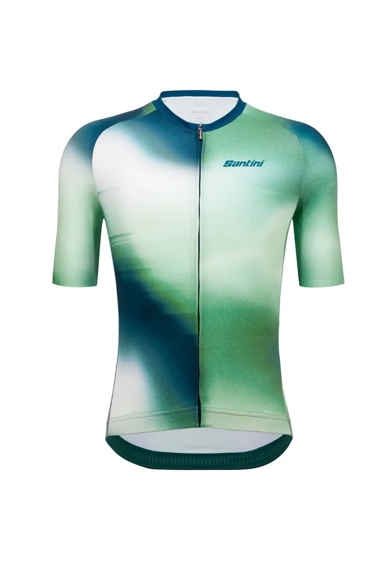 Tricou ciclism  Ombra, Verde/Albastru