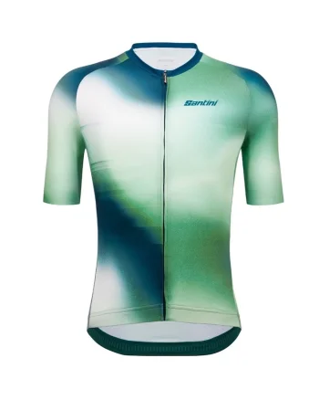 Tricou ciclism  Ombra, Verde/Albastru