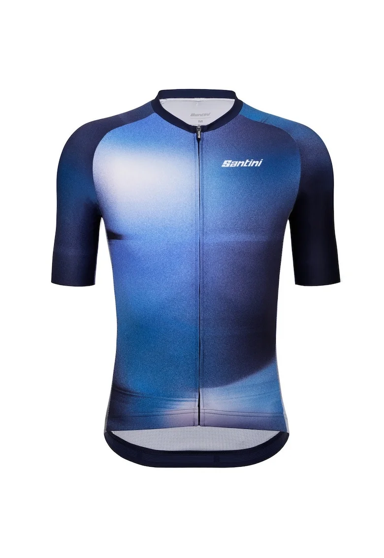 Tricou ciclism  Ombra, Alb/Albastru