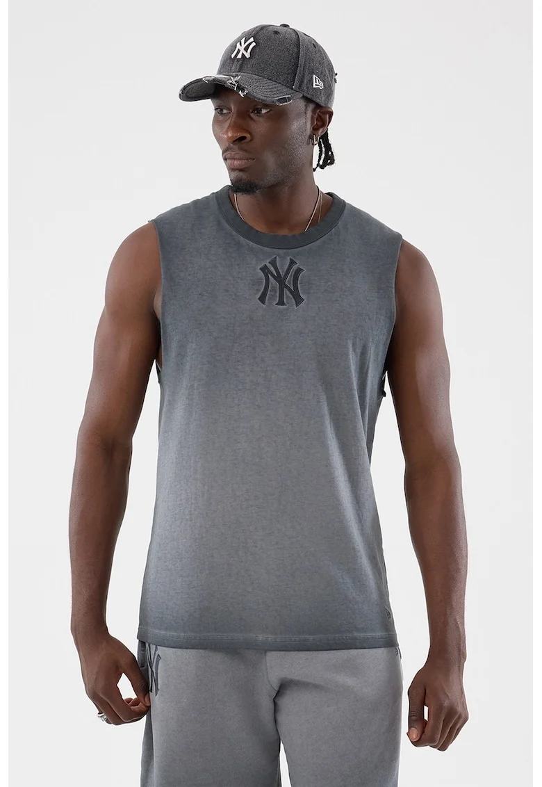 Top regular-fit cu logo, Gri melange