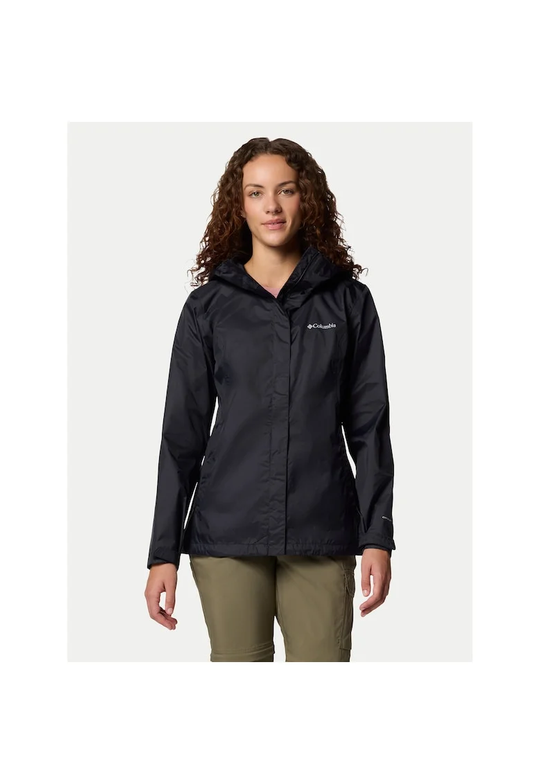 Jacheta sport  neagra, impermeabila, pentru femei,