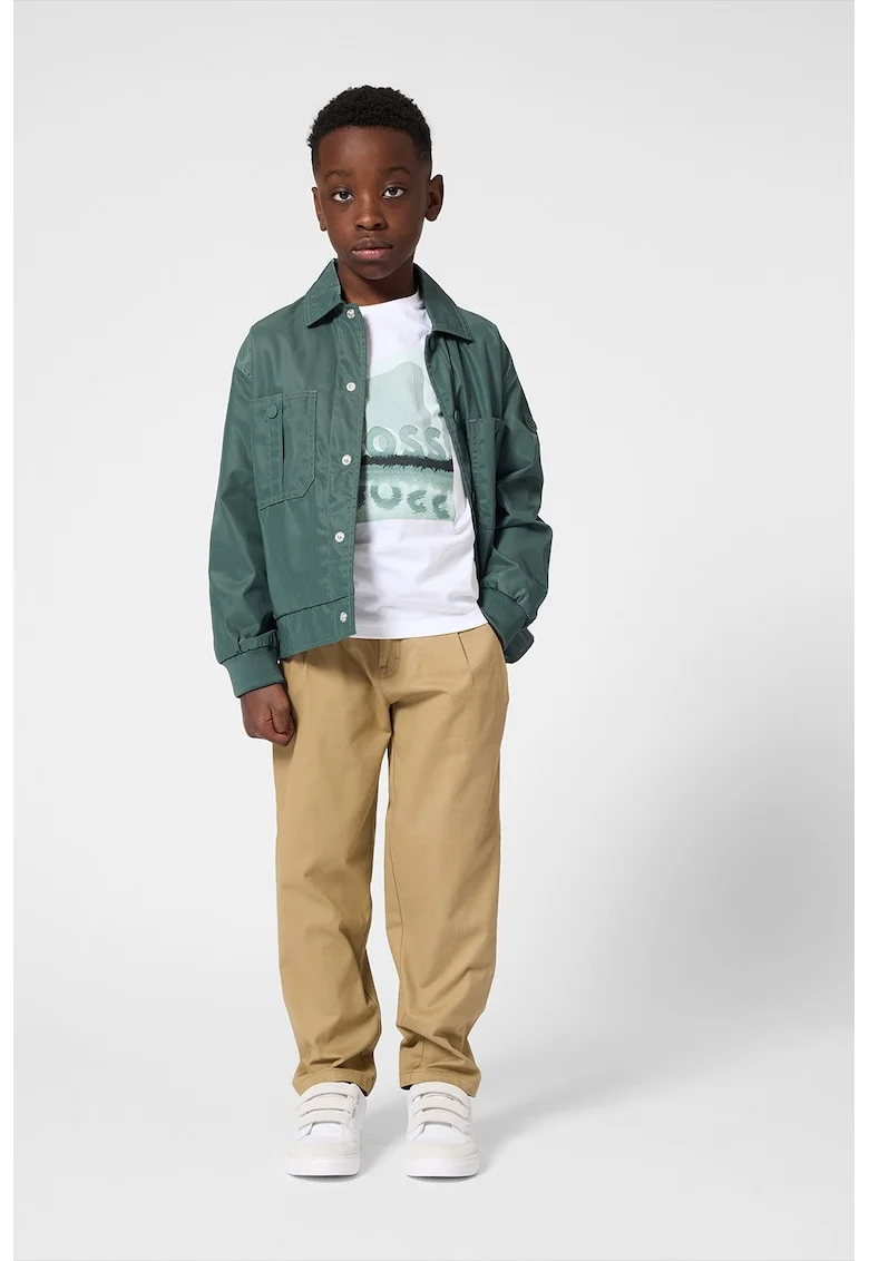 Pantaloni regular fit din amestec de bumbac, Maro camel