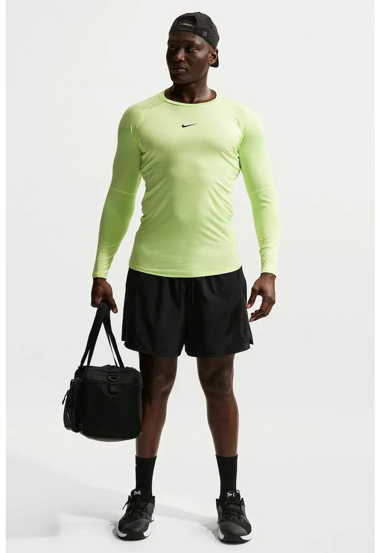 Bluza slim fit cu tehnologie Dri-FIT pentru fotbal, Verde lime