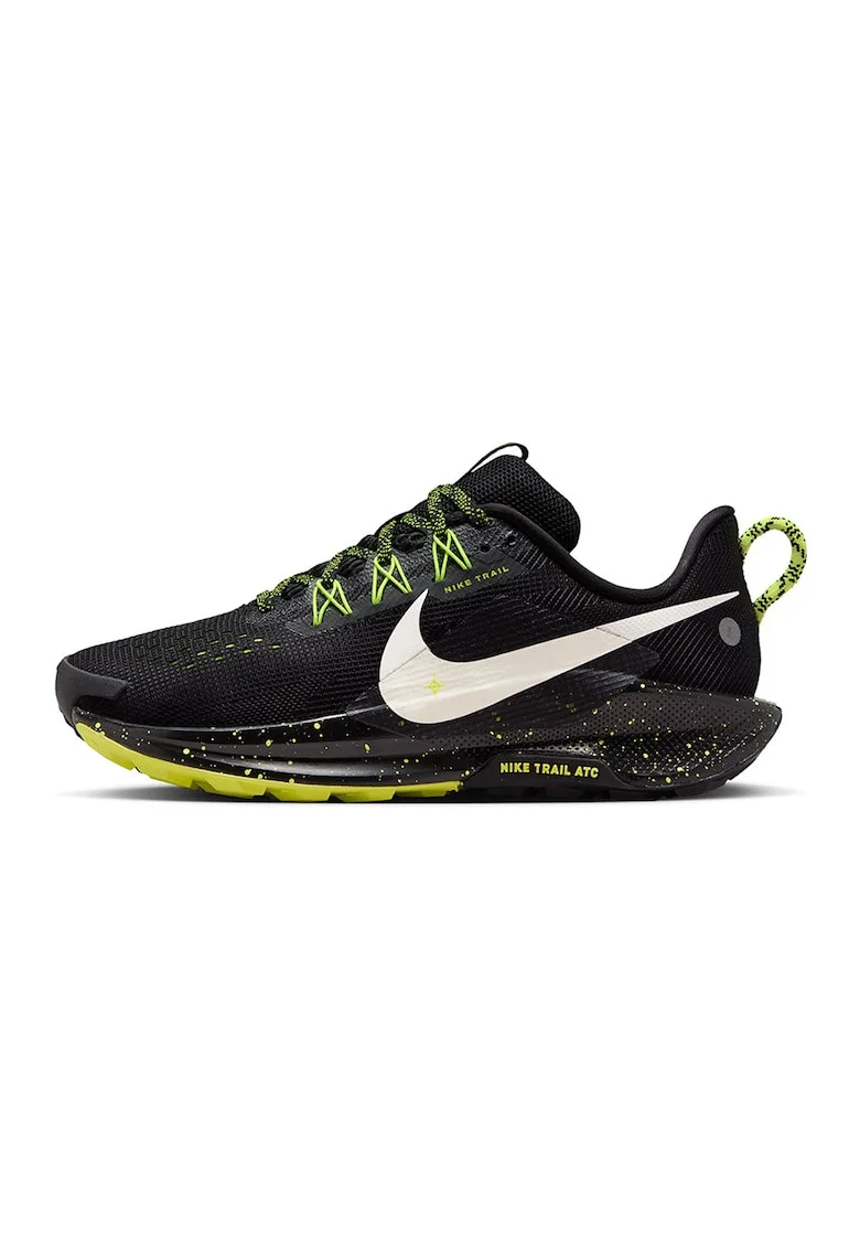 Pantofi ReactX Pegasus Trail 5 pentru alergare pe teren accidentat, Alb/Negru/Verde lime