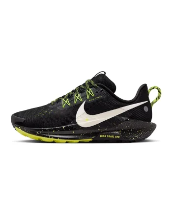 Pantofi ReactX Pegasus Trail 5 pentru alergare pe teren accidentat, Alb/Negru/Verde lime
