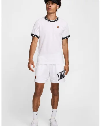 Tricou cu decolteu la baza gatului pentru tenis, Negru/Negru stins/Alb murdar