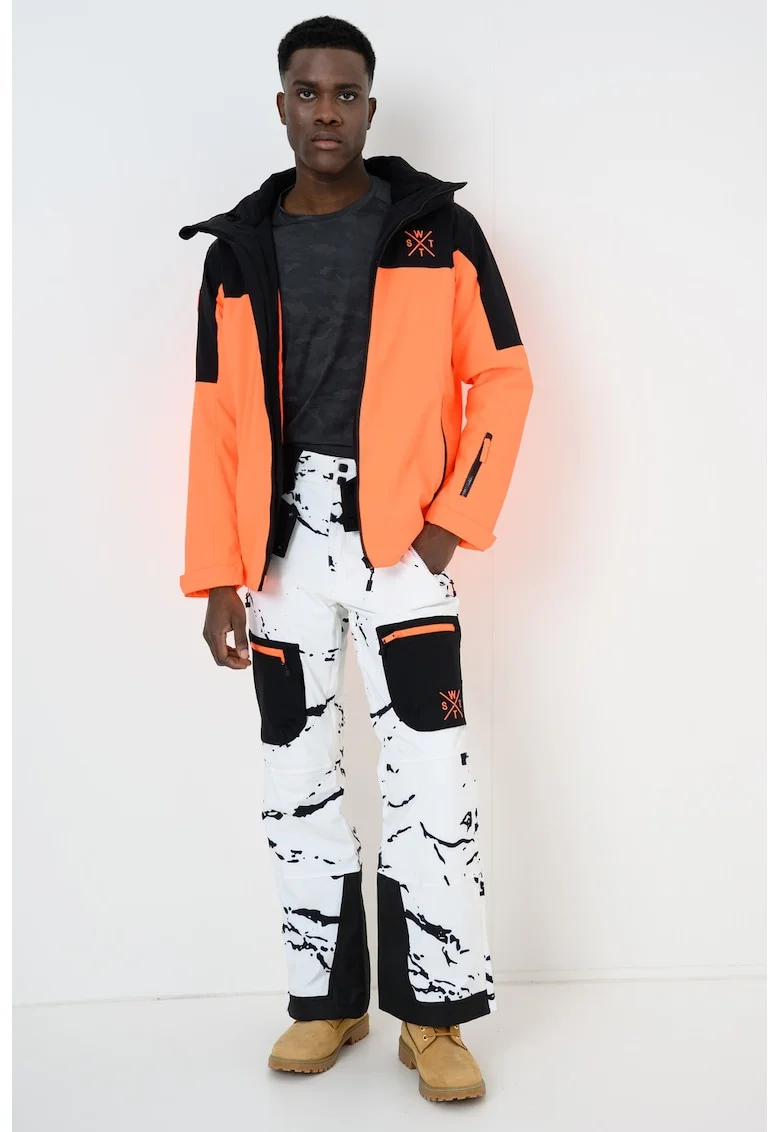 Geaca pentru snowboarding X-Gamma, Negru/Portocaliu neon