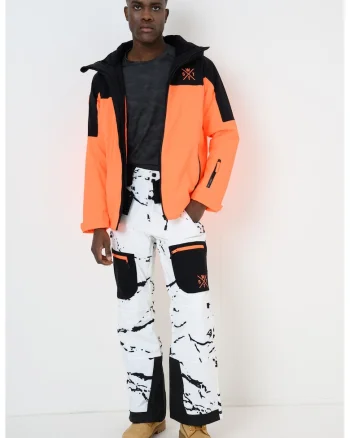 Geaca pentru snowboarding X-Gamma, Negru/Portocaliu neon