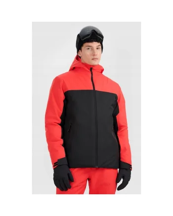 Geaca de schi barbati,  poliester, negru/rosu,