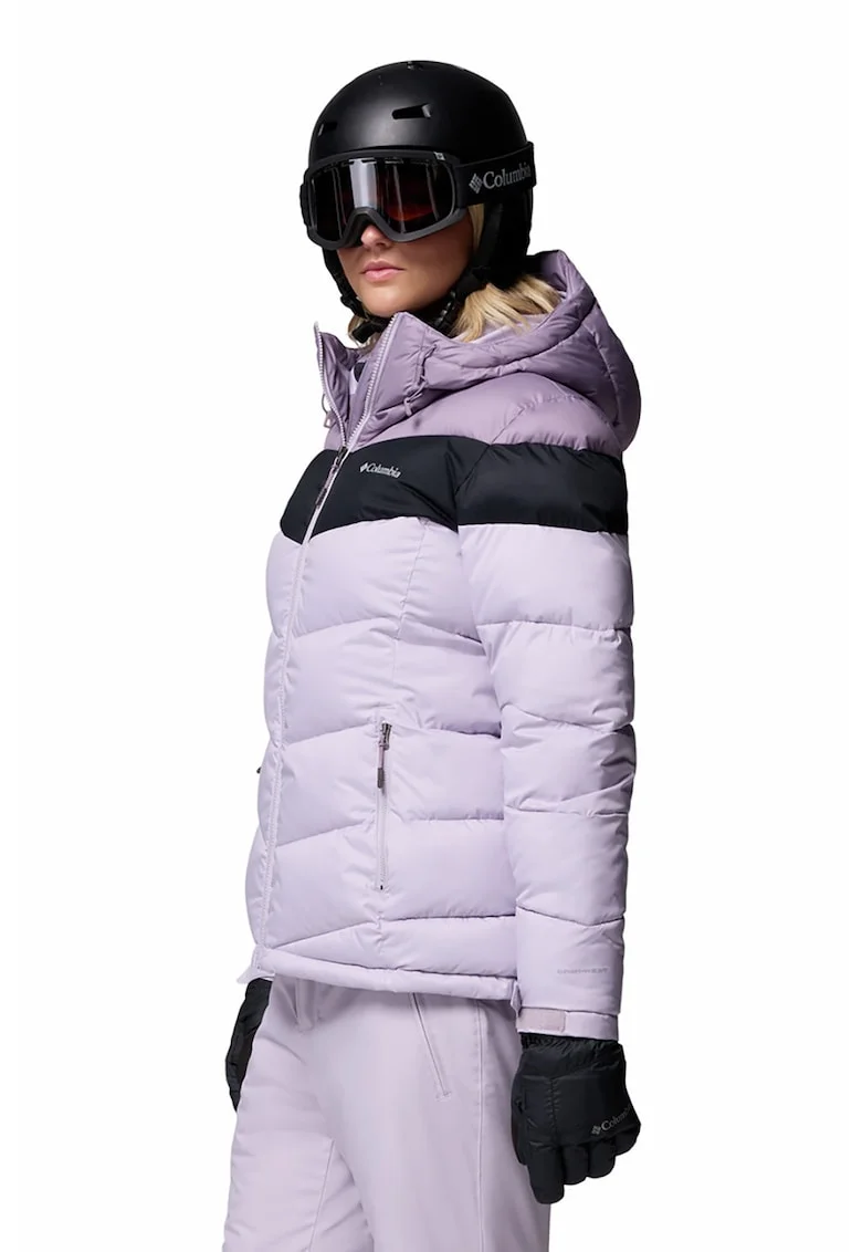 Jacheta cu gluga pentru schi Abbott Peak II, Negru/Lila pal