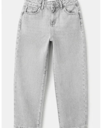 Blugi relaxed fit, Gri deschis