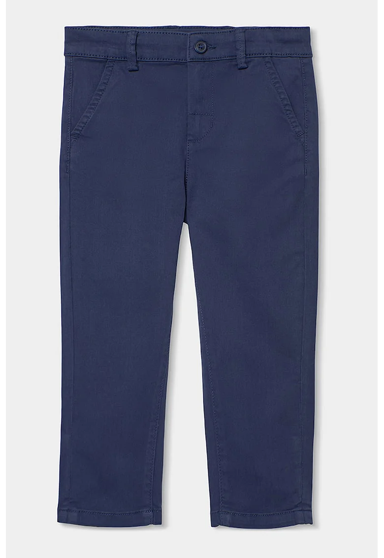 Pantaloni chino cu talie medie, Bleumarin