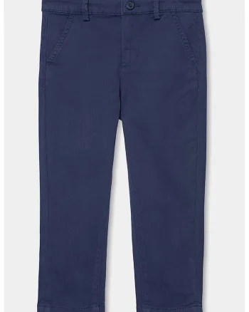 Pantaloni chino cu talie medie, Bleumarin
