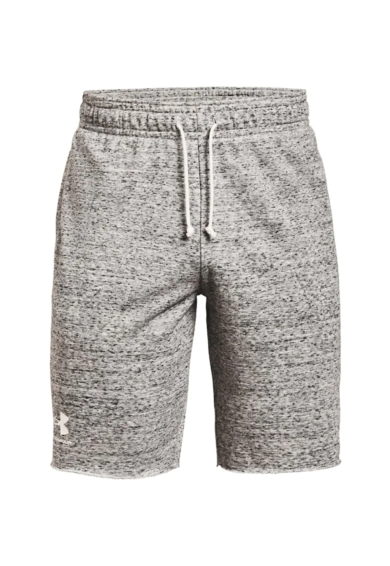 Pantaloni scurti din material terry, pentru fitness Rival, Gri deschis melange