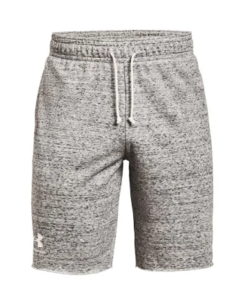 Pantaloni scurti din material terry, pentru fitness Rival, Gri deschis melange