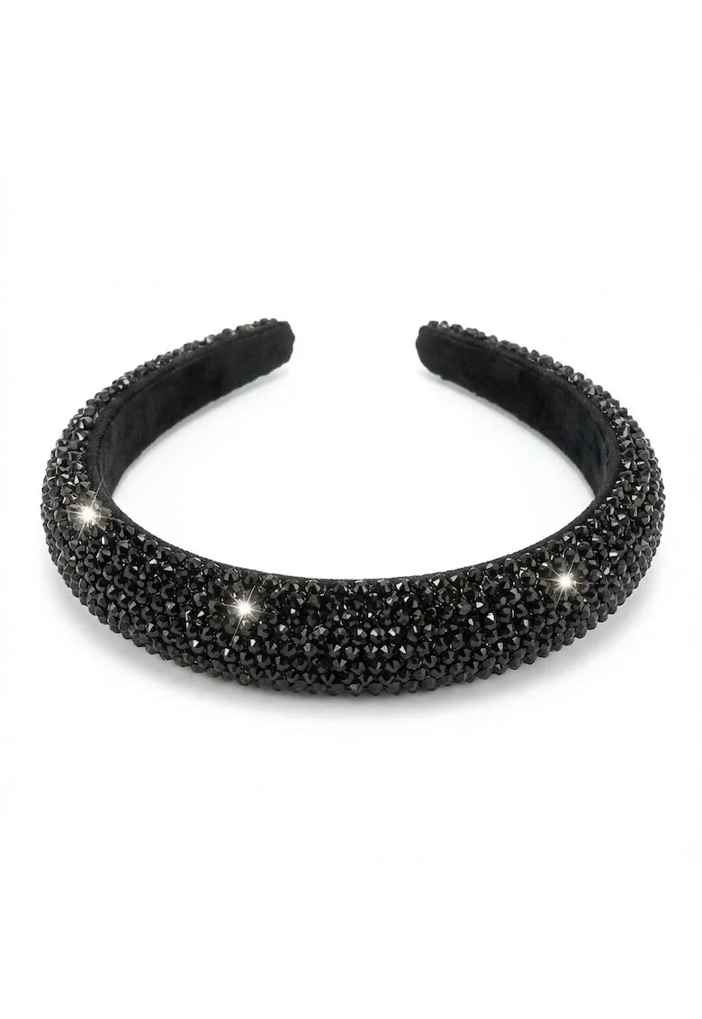 Bentita par fete  Cristale Eleganta Negru Universal