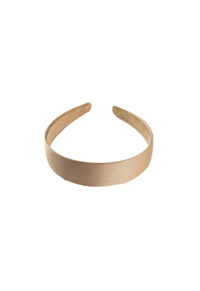 Bentita eleganta pentru fetite, bej clasic, accesoriu versatil si confortabil, ideal pentru scoala si ocazii speciale