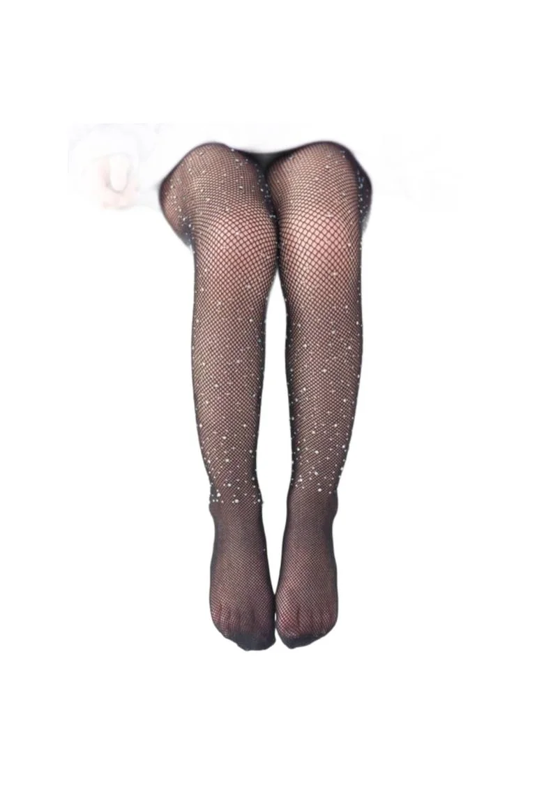 Dresuri Plasă Negre cu Strasuri pentru Fetițe – Eleganță și Versatilitate pentru Orice Ținută, Negru
