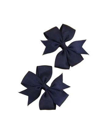 Set 2 Agrafe Fundita Albastru Marin - Accesorii Elegante pentru Fetite, 8 cm, Potrivite pentru Evenimente si Uz Zilnic