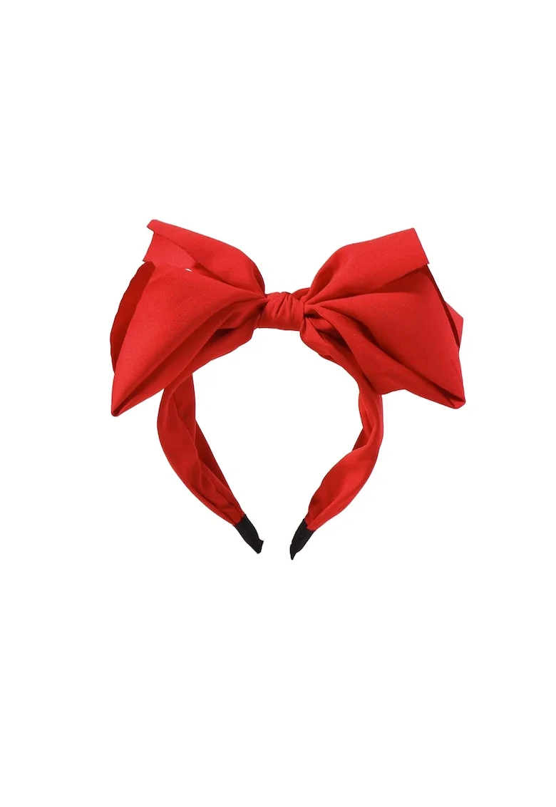 Bentita cu funda lata rosie pentru fetite - Accesoriu elegant si confortabil, ideal pentru ocazii speciale si cadouri
