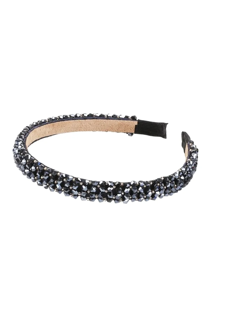Bentita Eleganta cu Cristale Bleumarin, Accesoriu Stralucitor pentru Fetite, Design Confortabil si Versatil, Ideal pentru Ocazii Speciale si Zilnice