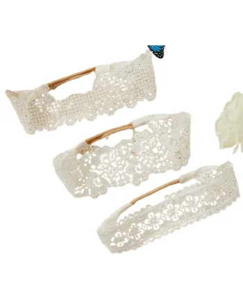Set 3 Benzi de Par din Dantela pentru Fetite - Accesorii Elegante, Confortabile si Hipoalergenice, Potrivite pentru Orice Ocazie