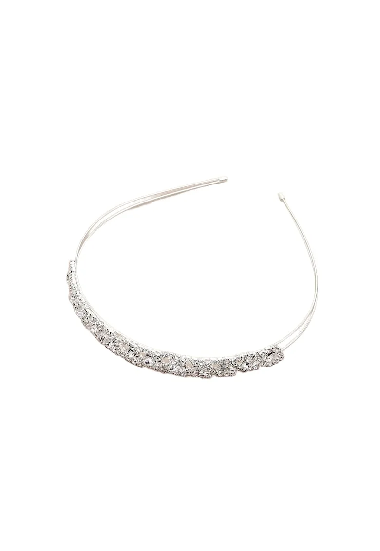 Bentita Argintie cu Cristale pentru Fetite - Accesoriu Elegant si Confortabil pentru Ocazii Speciale