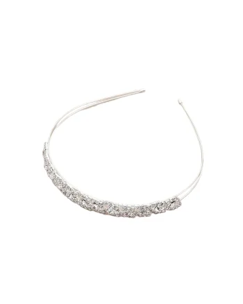 Bentita Argintie cu Cristale pentru Fetite - Accesoriu Elegant si Confortabil pentru Ocazii Speciale