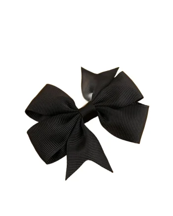 Set 2 Agrafe Fundite Negre pentru Fetite - Accesorii Elegante si Durabile, 8 cm, Potrivite pentru Orice Coafura