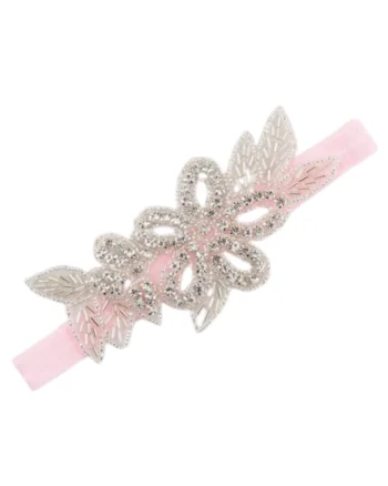 Bentita Eleganta Roz pentru Fetite, cu Banda Elastica, Accesoriu Delicat pentru Bebelusi si Copii Mici