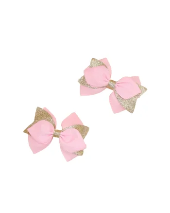Agrafe de Par Elegante cu Fundite Roz - Accesorii Delicate pentru Fetite, Design Modern si Calitate Premium