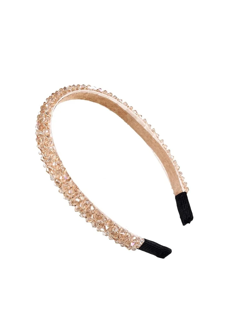 Bentita eleganta cu cristale aurii - Accesoriu premium pentru fetite, ideal pentru ocazii speciale