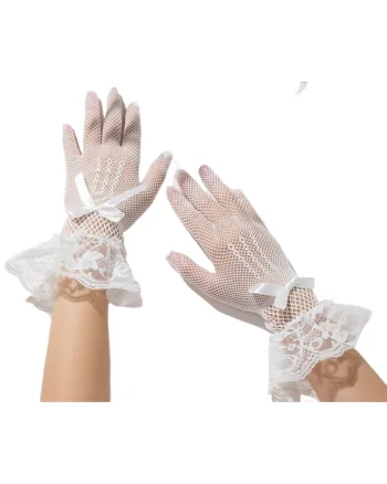 Manusi Elegante pentru Fetite - Accesoriu Ideal pentru Ocazii Speciale, cu Fundita si Dantela Delicata