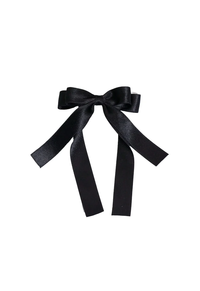 Funda Eleganta din Satin Negru - Clama de Par cu Prindere Sigura, Accesoriu Versatil pentru Coafuri Elegante si Casual