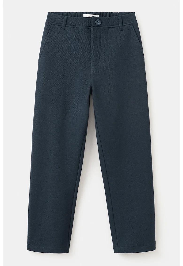 Pantaloni din amestec de bumbac cu croiala dreapta, Albastru ultramarin