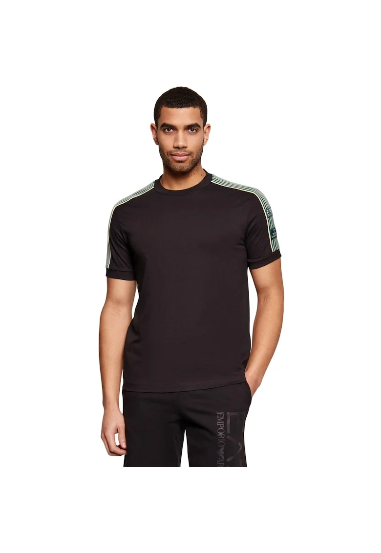 Tricou  EA7 Train Logo Series M SS PRE 55398, Negru