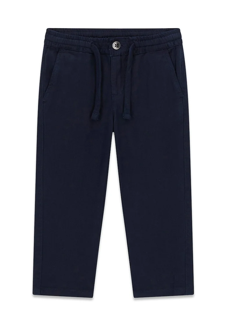 Pantaloni din amestec de lyocell si in, Albastru ultramarin