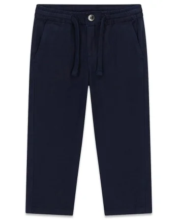 Pantaloni din amestec de lyocell si in, Albastru ultramarin