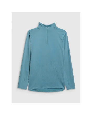 Bluza sport barbati,  lenjerie termica, turcoaz, tehnologie 4FWarm, croiala regulara