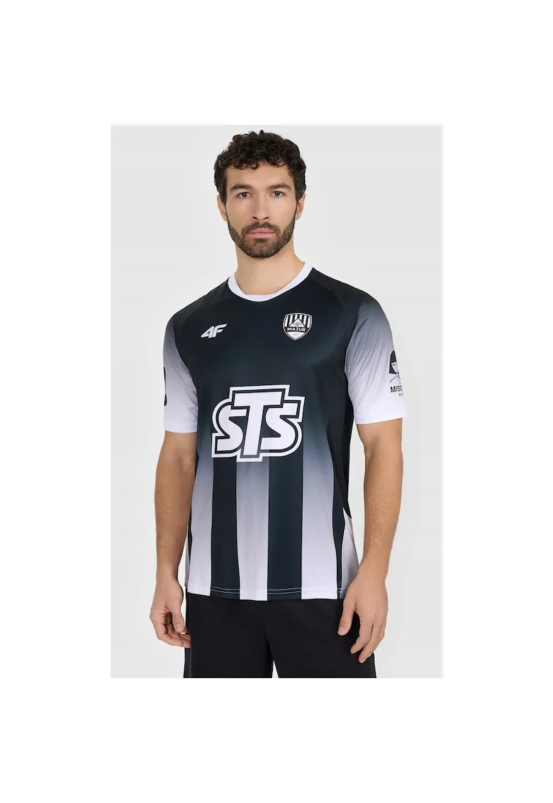 Tricou sport barbati  poliester, alb/negrudwqfq, Alb/Negru