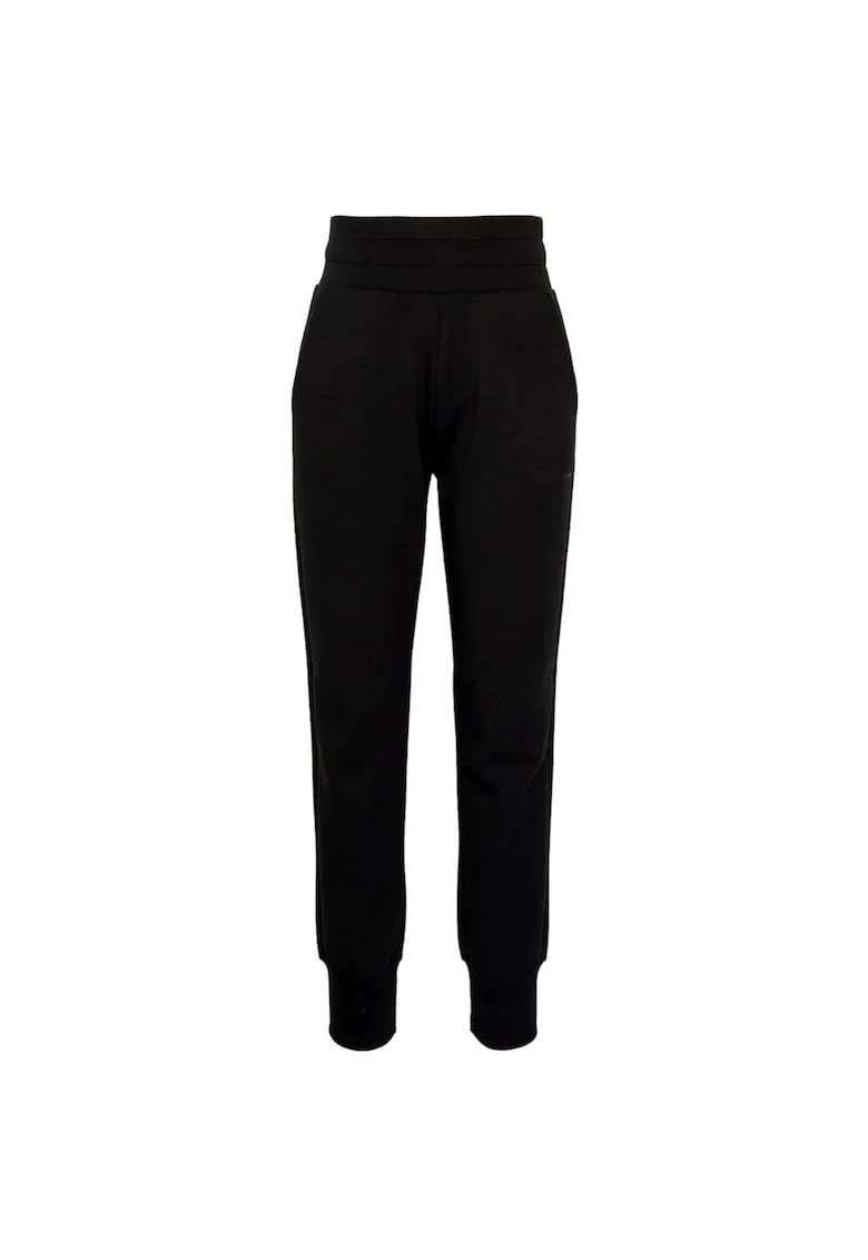 Pantaloni trening dama,  Negru, Mini Logo, Talie Inalta 2227, Negru