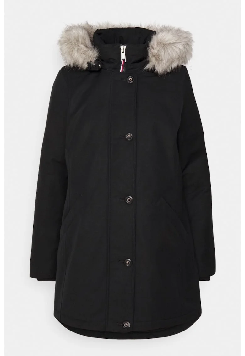 Geaca Parka,  Dama, Negru, Logo Brodat 2242, Negru