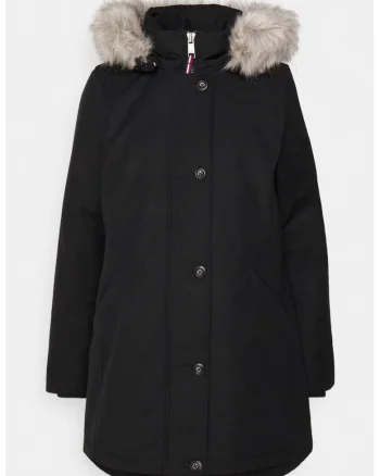 Geaca Parka,  Dama, Negru, Logo Brodat 2242, Negru