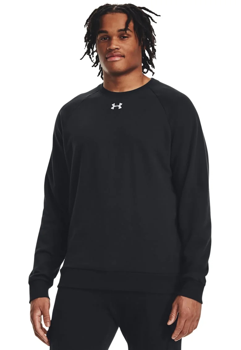 Bluza cu decolteu la baza gatului si maneci raglan pentru fitness Rival, Negru