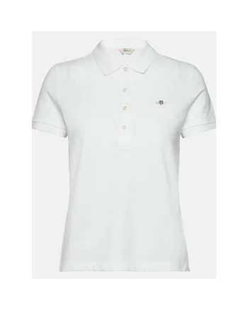Tricou polo dama,  Alb, Bumbac, Logo Brodat 2285, Alb