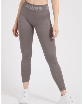 Colanti crop cu talie inalta, Gri