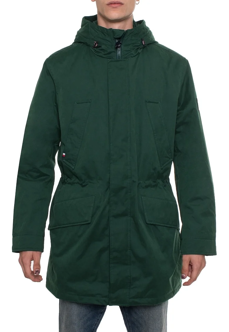 Geaca Parka Barbati,  Culoare Verde Hunter, Verde inchis