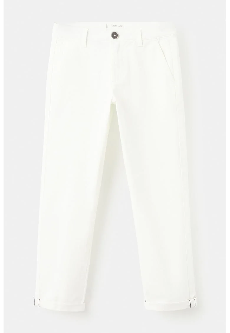 Pantaloni chino drepti, Alb