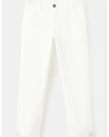 Pantaloni chino drepti, Alb