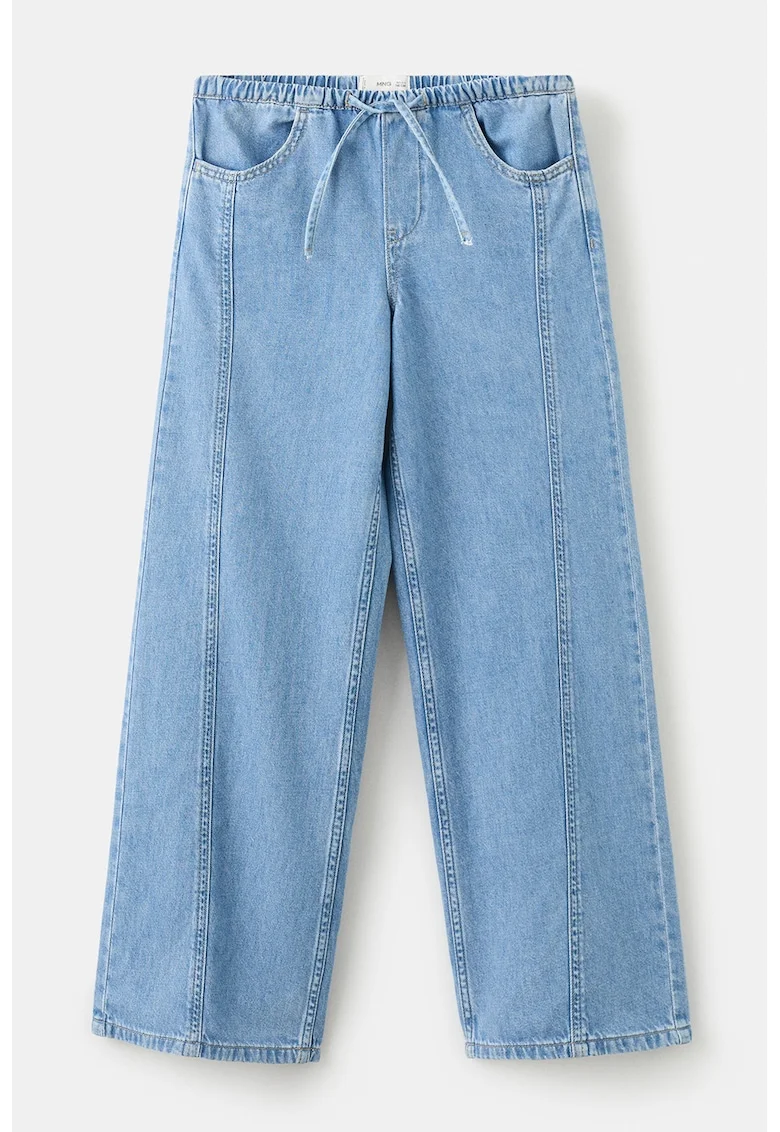 Pantaloni din denim cu croiala ampla, Albastru deschis